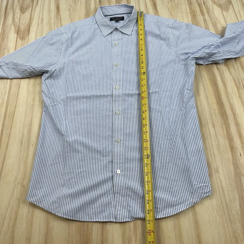 Banana Republic Men's Nine Iron Slim Fit Button Up Shirt Size Large Blue White